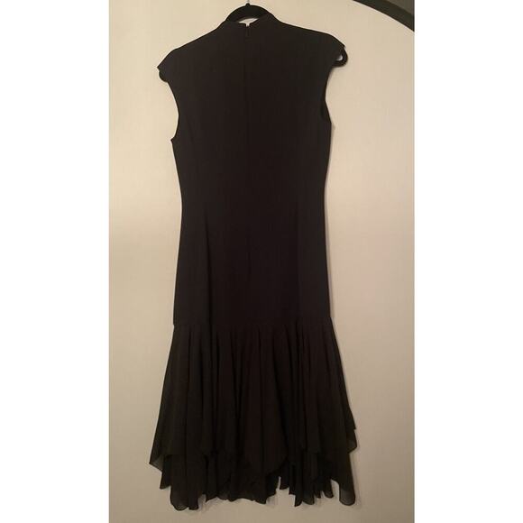 Ralph Lauren Collection Purple Label Midi Silk Black Cocktail Dress 4 Runway 09 - Picture 15 of 16